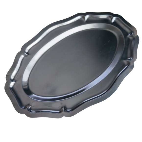 Vintage Stainless Steel Tray Vanity Serving Trinket Cosmetic Dresser Table - Picture 5 of 13